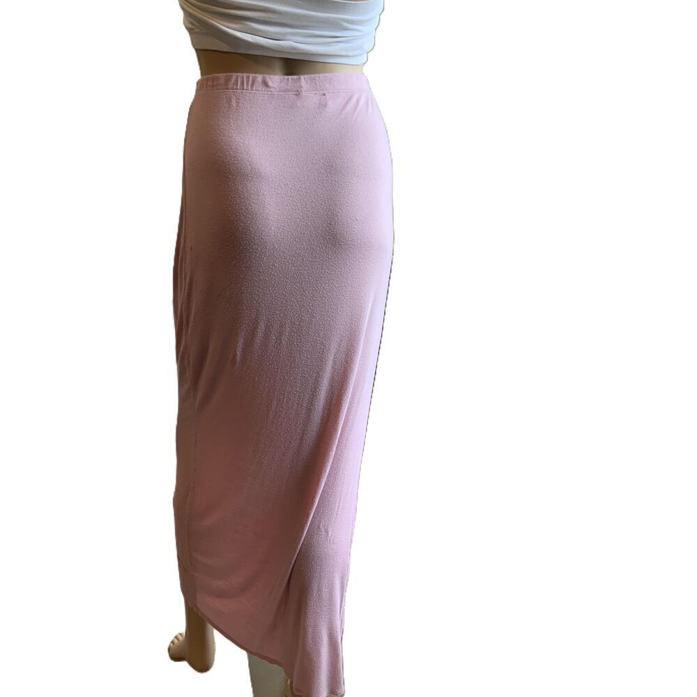 Love J Pink Elastic Waistband Solid Color Harem Skirt Size Med - Picture 8 of 12
